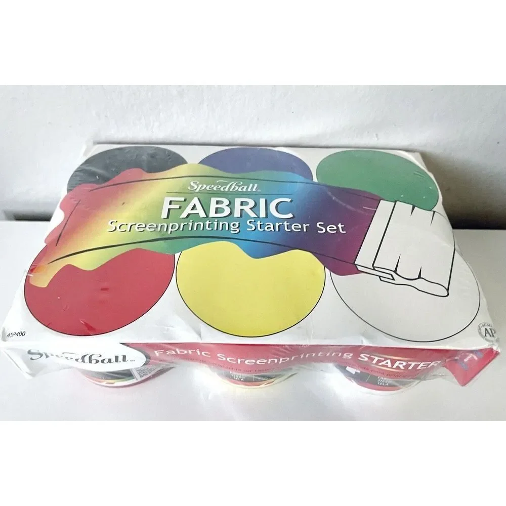 Speedball‎ Fabric Screen Printing Ink Starter Set, 6-Colors, 4-Ounce for...
